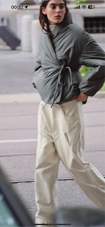 zara zw collection kruvaze kımono ceket - Görsel 2