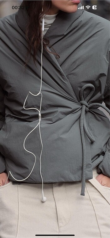 zara zw collection kruvaze kımono ceket - Görsel 4