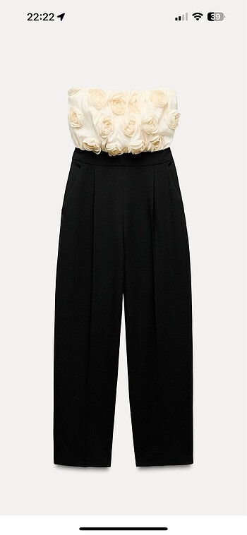 Zara zara kontrast çiçek yapısal tulum