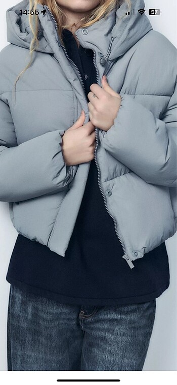 Zara zara şişme anorak