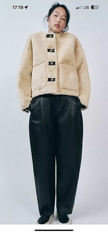 zara zw collection suni kürk ceket