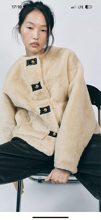 Zara zara zw collection suni kürk ceket