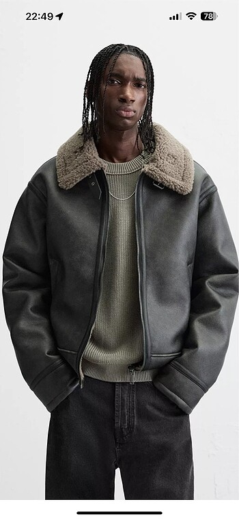 Zara zara çift yüzlü suni deri ceket