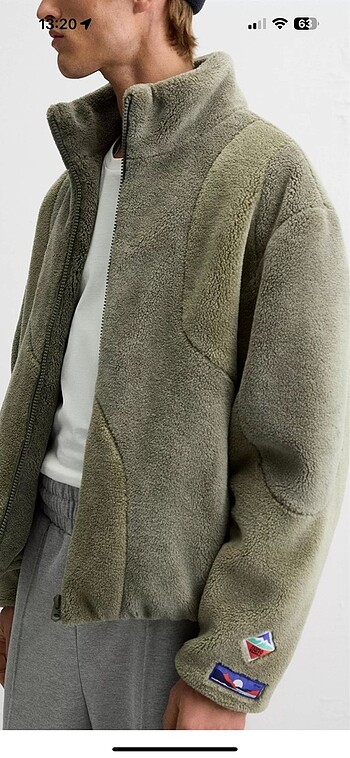 s Beden haki Renk zara suni yünlü ceket oversize