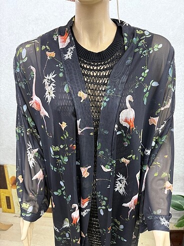 Flamingo desenli pareo - Görsel 5