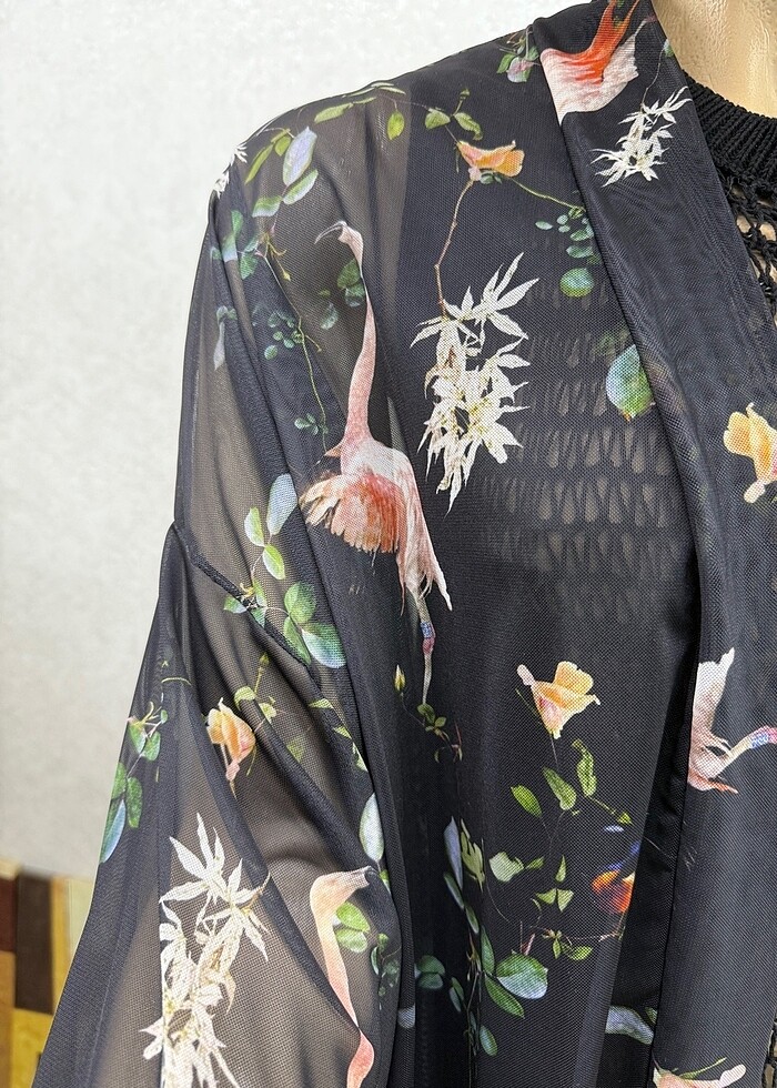 Flamingo desenli pareo - Görsel 2