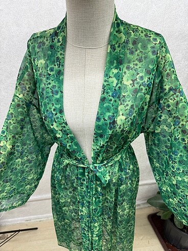 Yeşil desenli pareo - Görsel 6