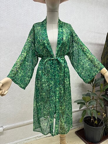 Yeşil desenli pareo - Görsel 7