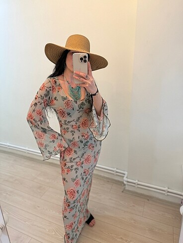 Zara Zara Tül plaj elbisesi