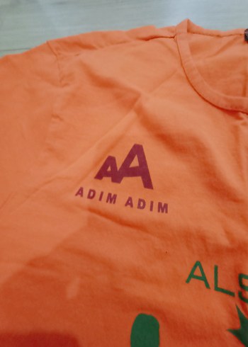 Turuncu Baskılı Kısa Kollu Spor Tişört - Görsel 3