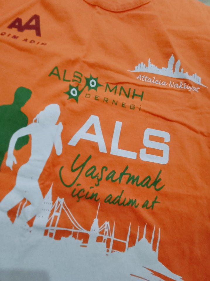 Turuncu Baskılı Kısa Kollu Spor Tişört - Görsel 4