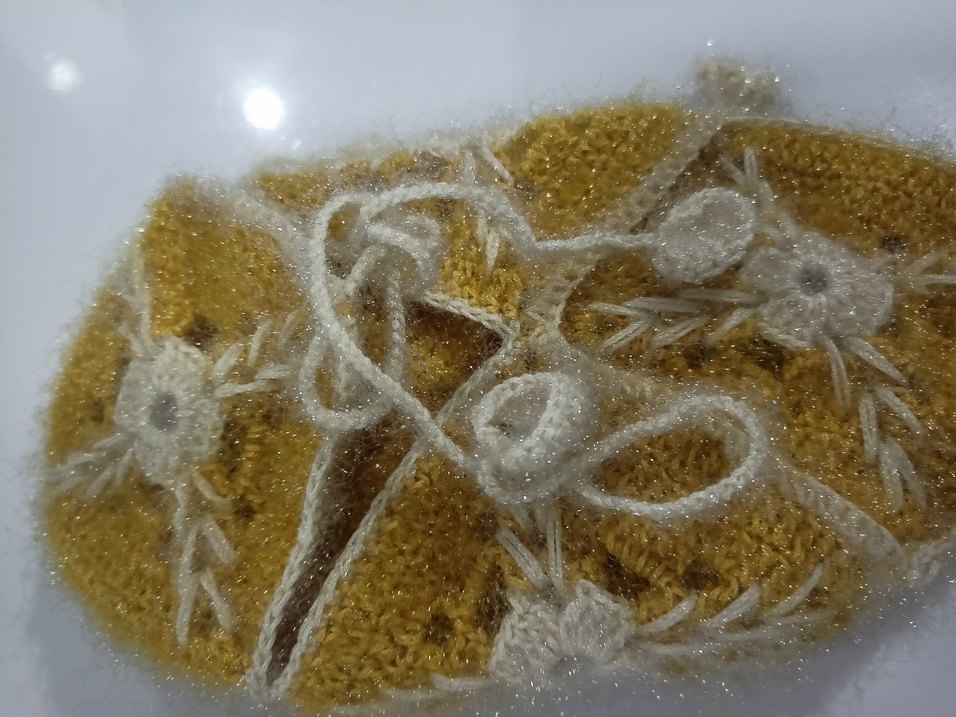 Nakışlı Sarı patik çeyizlik - Görsel 3