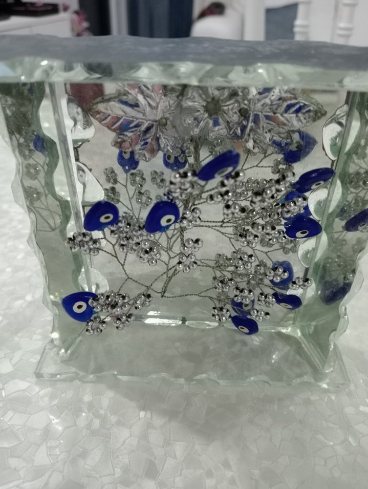 Camdan Nazar Boncuğu Süslemeli Dekoratif SIFIR ÜRÜN - Görsel 2