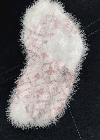 Kız Çocuk Pembe Beyaz Desenli Çorap - Görsel 5