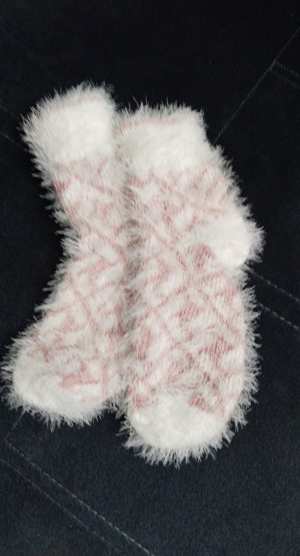 Kız Çocuk Pembe Beyaz Desenli Çorap - Görsel 4