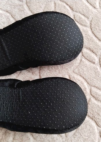 Kızlar için Siyah Kürklü Gotik Terlik patik - Görsel 5