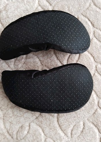 Kızlar için Siyah Kürklü Gotik Terlik patik - Görsel 6