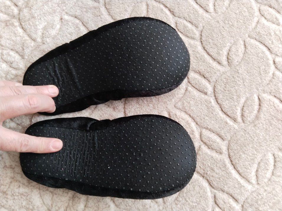 Kızlar için Siyah Kürklü Gotik Terlik patik - Görsel 5