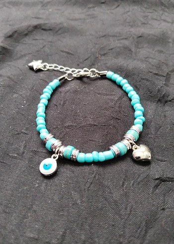 Bohem Boncuklu Turkuaz Bileklik - Görsel 2