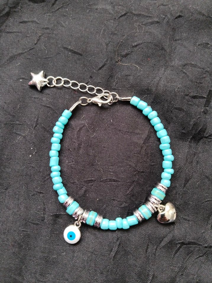 Bohem Boncuklu Turkuaz Bileklik - Görsel 3