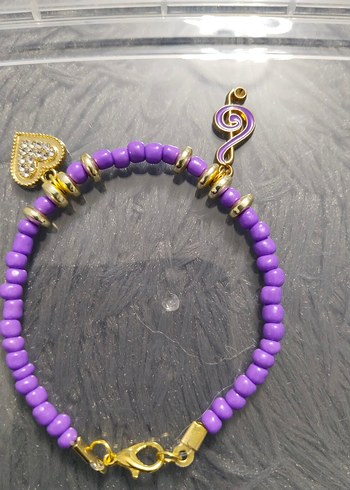 Mor Boncuklu Bohem Bileklik - Görsel 5