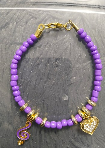 Mor Boncuklu Bohem Bileklik - Görsel 6