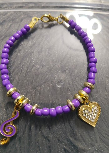 Mor Boncuklu Bohem Bileklik - Görsel 7