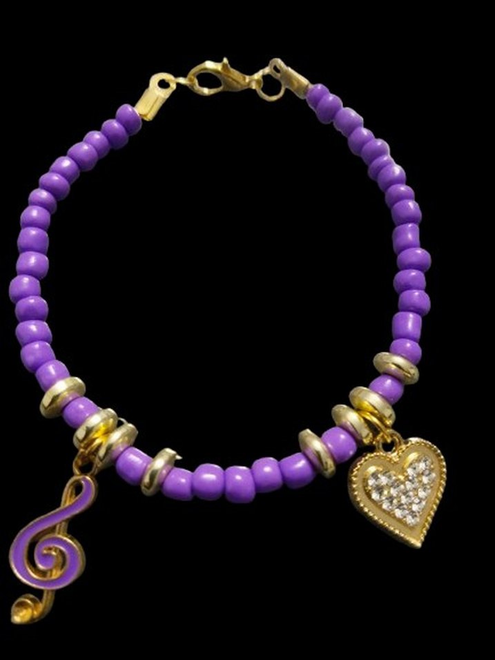 Mor Boncuklu Bohem Bileklik - Görsel 2