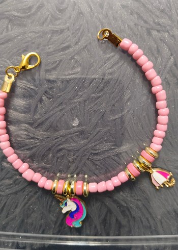 Pembe Boncuklu Bohem Kadın Bileklik El Yapımı - Görsel 6