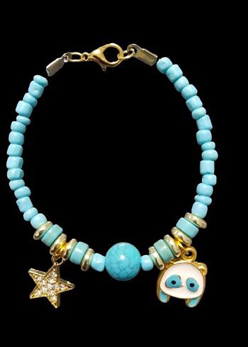 Boncuklu Turkuaz Bohem Kadın Bileklik - Görsel 4