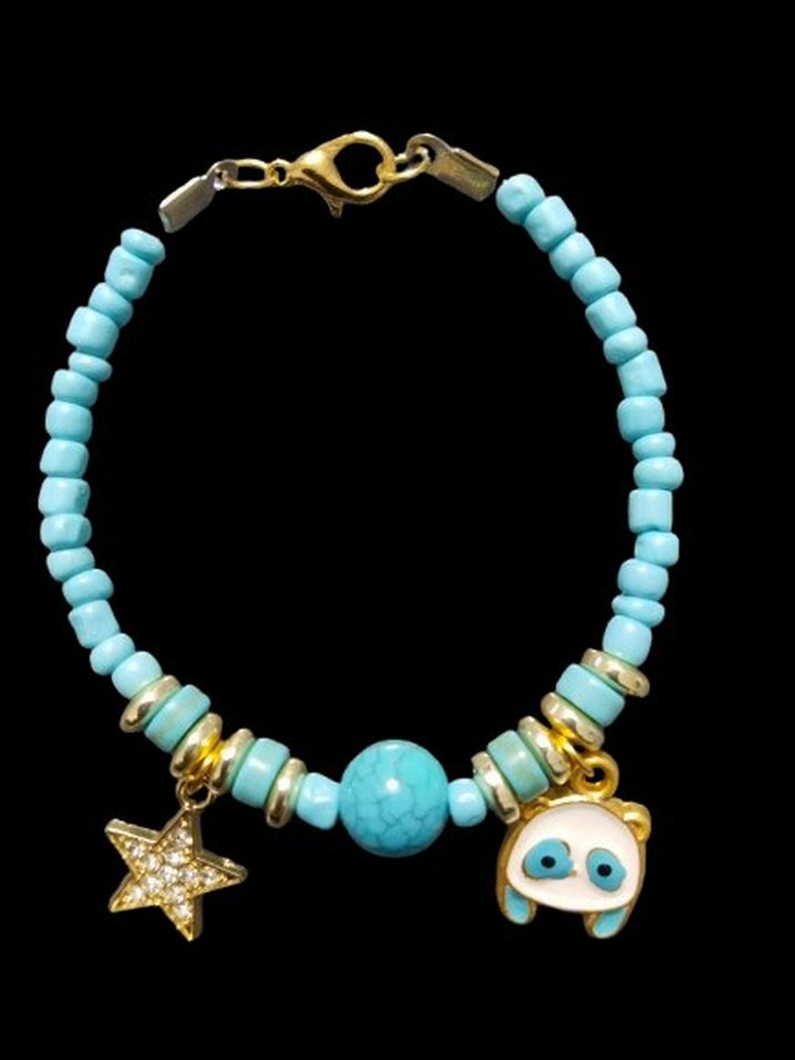 Boncuklu Turkuaz Bohem Kadın Bileklik - Görsel 4