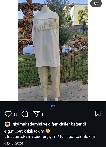 Tunik pantolon takım 