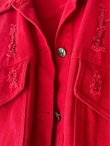 Diğer Kırmızı kot ceket