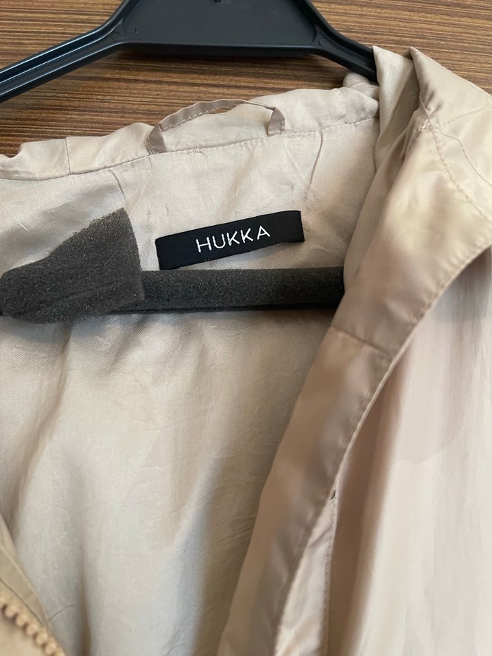 Bej Düğmeli Midi Kadın Yağmurluk - Görsel 5