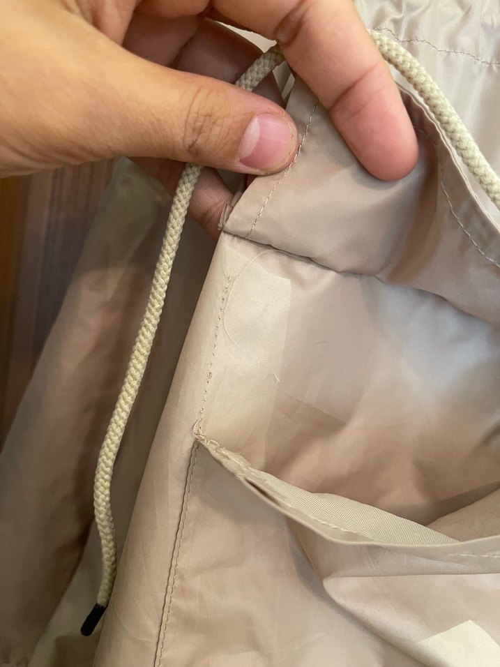 Bej Düğmeli Midi Kadın Yağmurluk - Görsel 4