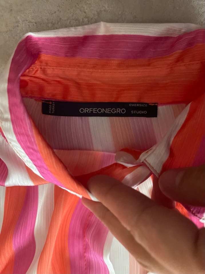 Uzun Kollu Çok Renkli İpeksi Kadın Gömlek - Görsel 2