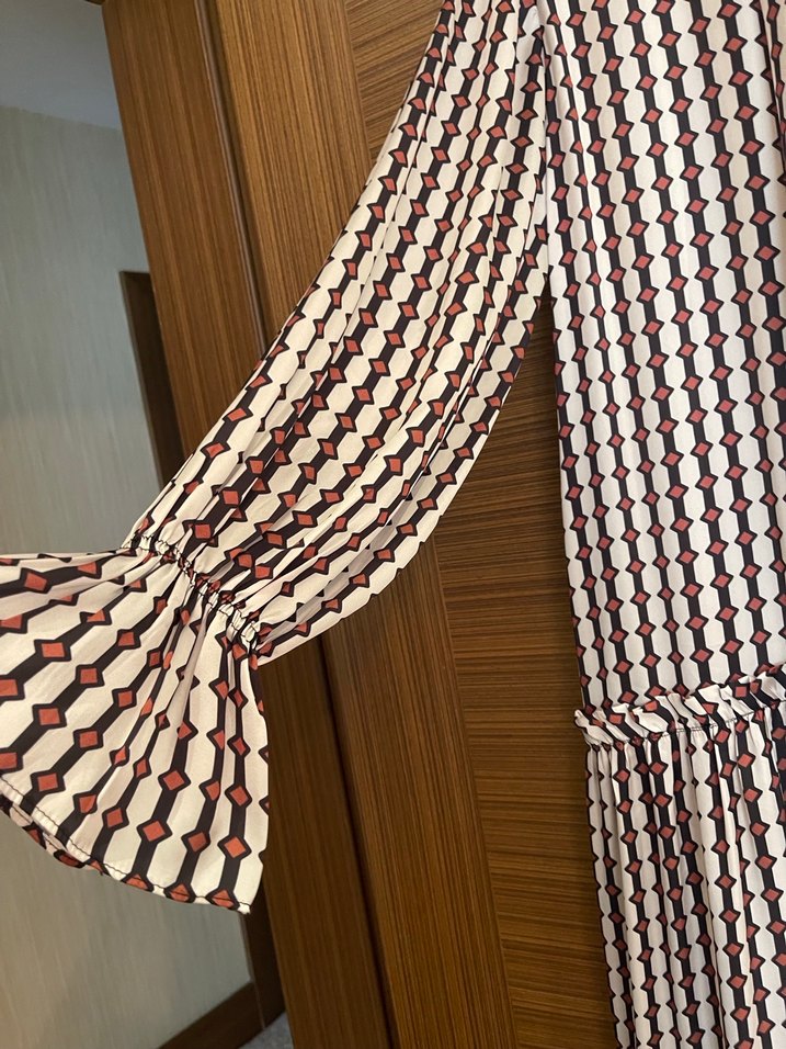 Bohem Tarz Uzun Pilili Kahverengi Elbise - Görsel 5