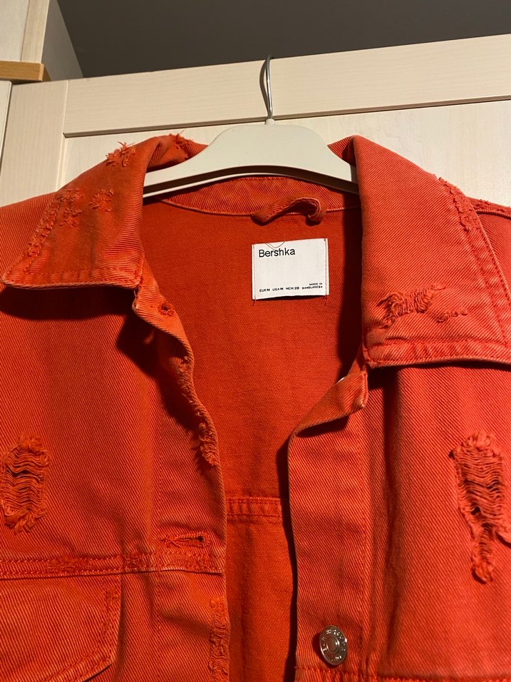 Kırmızı Kısa Kot Ceket - Görsel 2