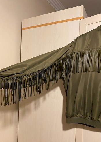 Kadın Haki Fermuarlı Ceket - Görsel 7