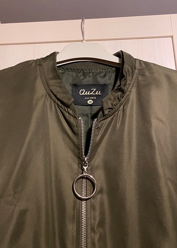 Kadın Haki Fermuarlı Ceket - Görsel 4