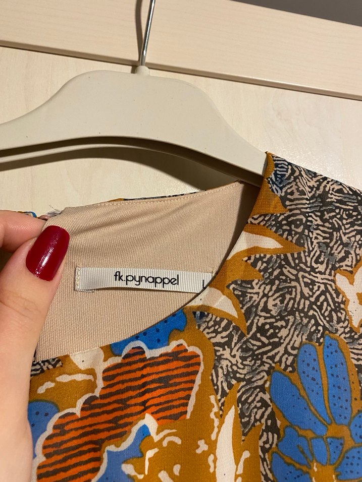 Uzun Kollu Desenli Kadın Elbise - Görsel 3