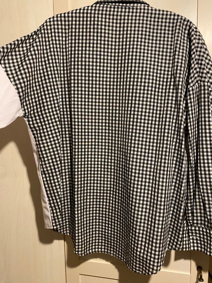 Siyah Beyaz Kadın Gömlek - Görsel 5