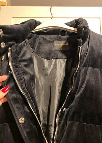 Siyah Kadın kürk mont - Görsel 4