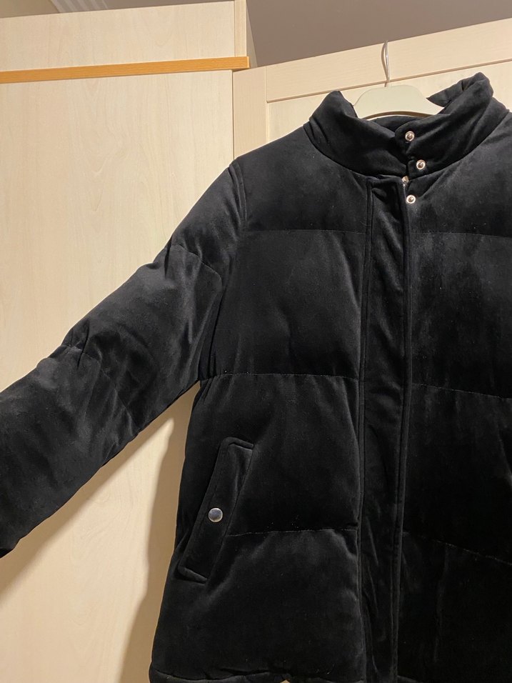 Siyah Kadın kürk mont - Görsel 2