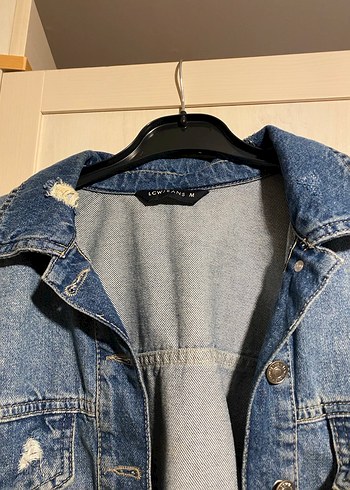 oversize Kesim Kadın Denim Ceket - Görsel 3