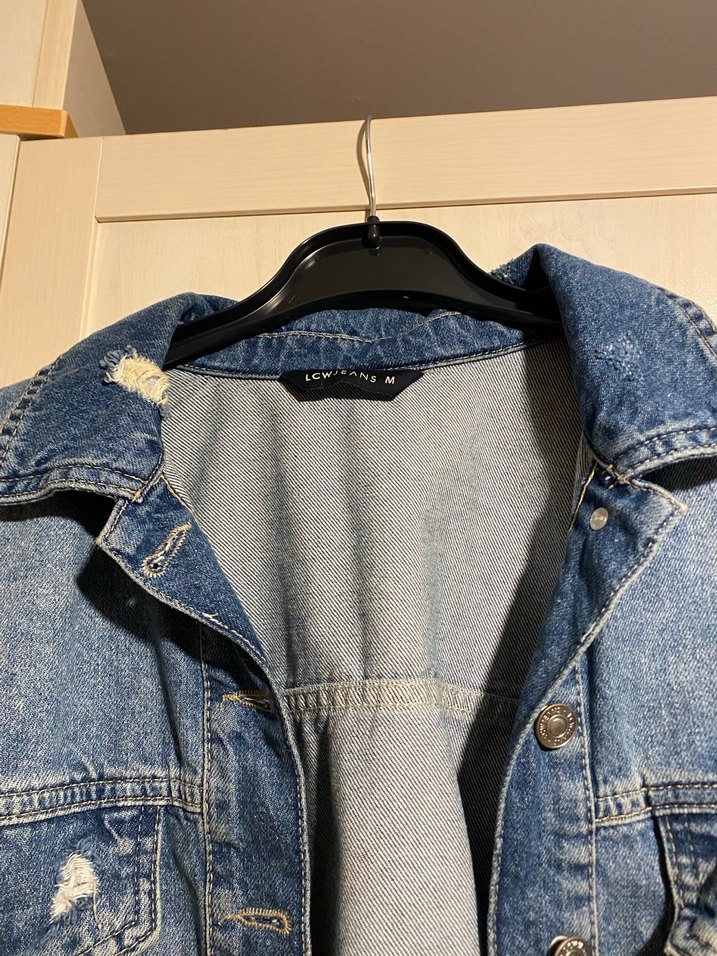 oversize Kesim Kadın Denim Ceket - Görsel 3