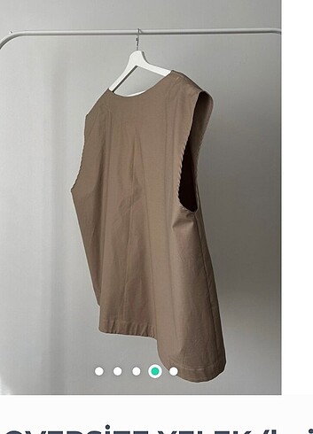 Oversize Yelek Bej  - Görsel 5