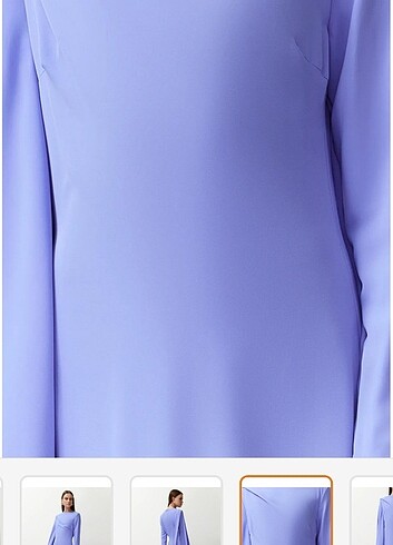 Mavi Tesettür Elbise - Görsel 4