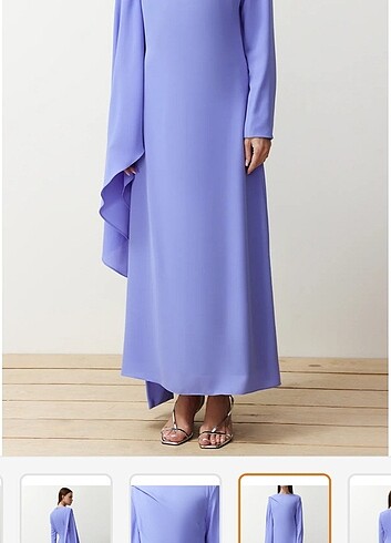 Mavi Tesettür Elbise - Görsel 7