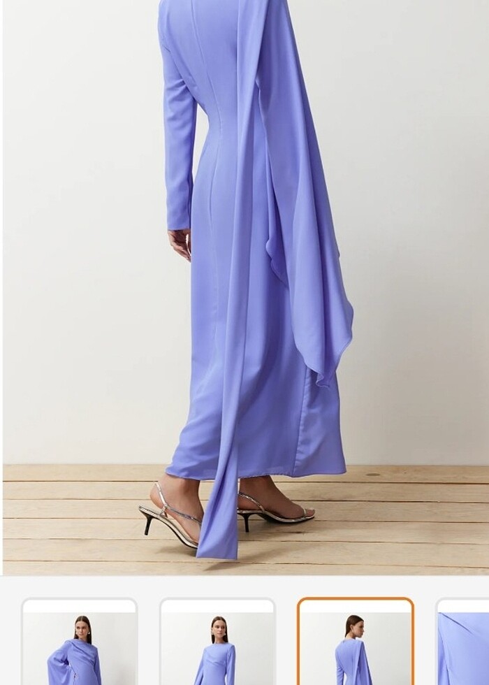 Mavi Tesettür Elbise - Görsel 2